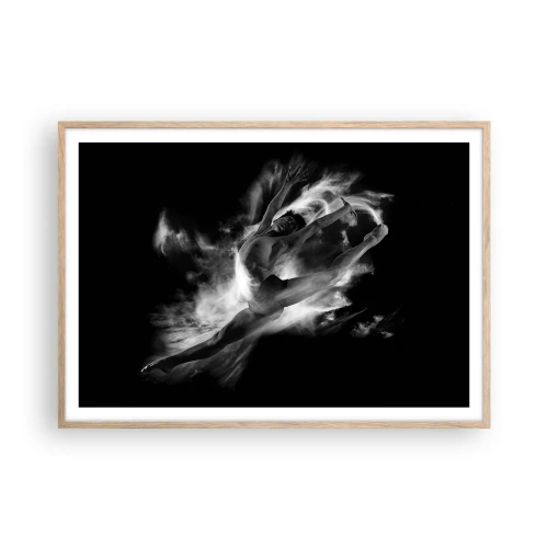 Poster in light oak frame - Stopped i in Flight - 100x70 cm