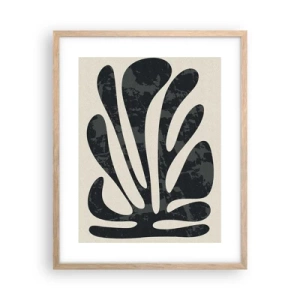 Poster in light oak frame - Multi-Finger Abstract - 40x50 cm