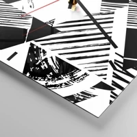 Clock face with lines
