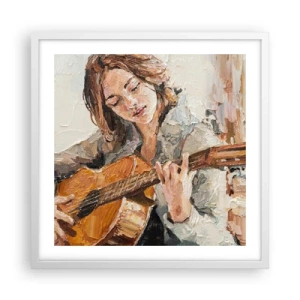 Poster in white frmae - Concert for Guitar and Girly Heart - 50x50 cm