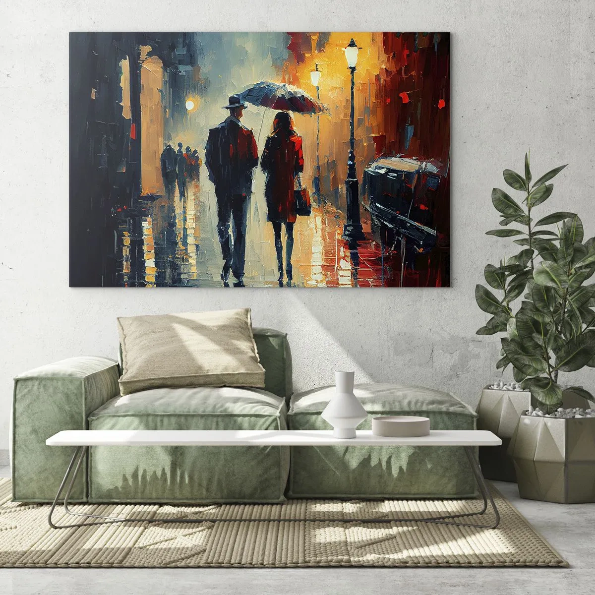 Glass picture - Urban Love Story - 120x80 cm