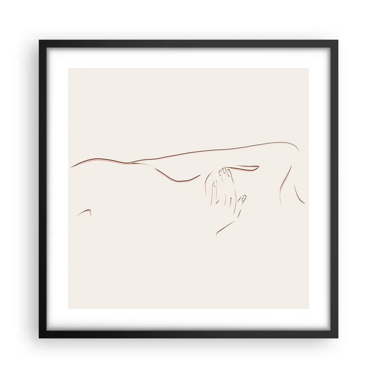Poster in black frame - Shape of Desire - 50x50 cm