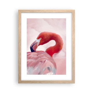 Poster in light oak frame - Bird Look - 30x40 cm