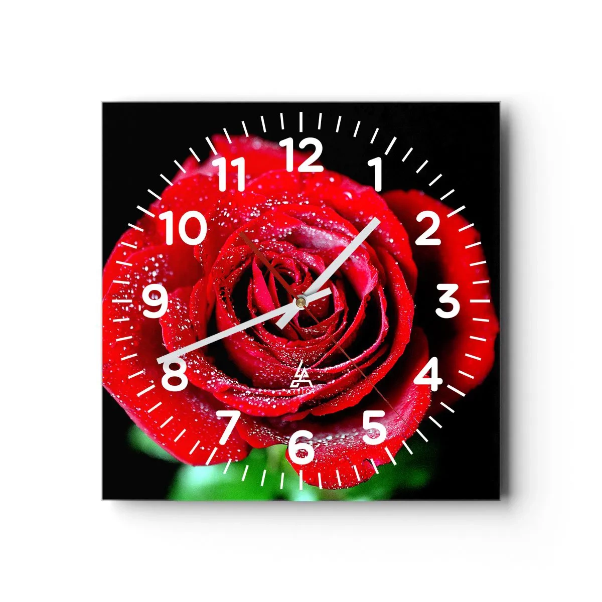 Wall clock - Clock on glass - This Is Love - 40x40 cm