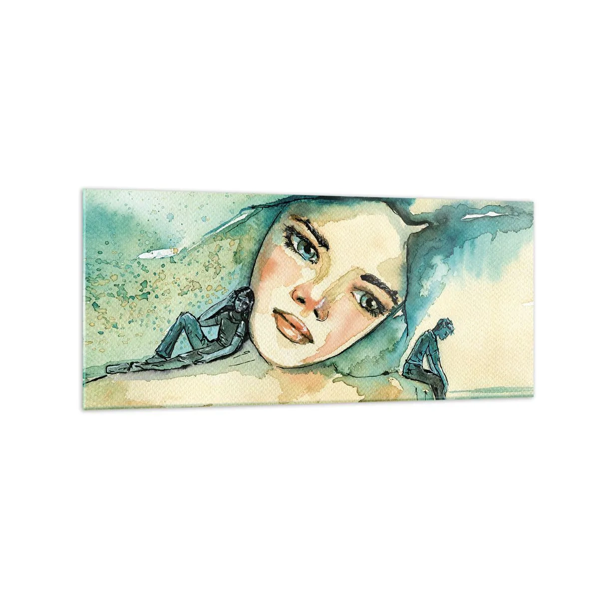 Glass picture - Am I Blue? - 120x50 cm