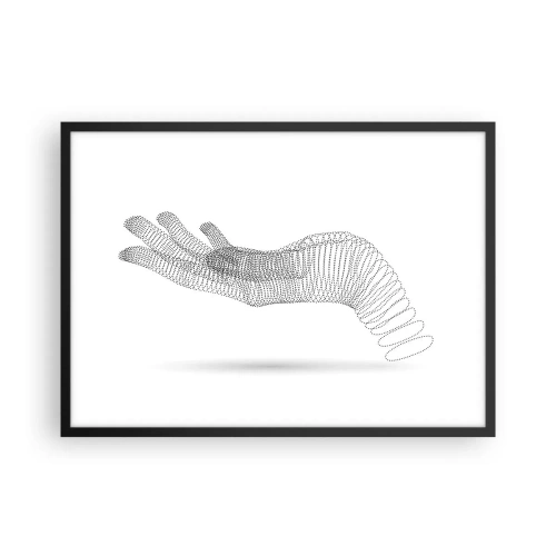Poster in black frame - Springy Palm - 70x50 cm