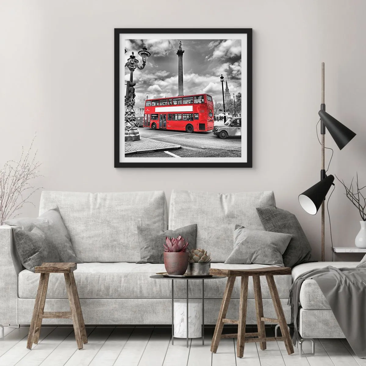 Poster in black frame - Real Bloodstream of a City - 30x30 cm