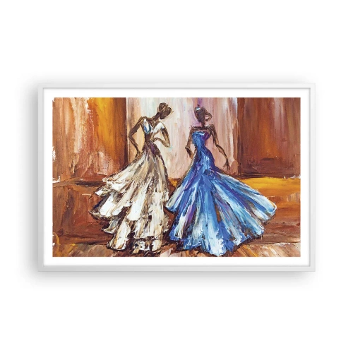Poster in white frmae - Charming Duo - 91x61 cm