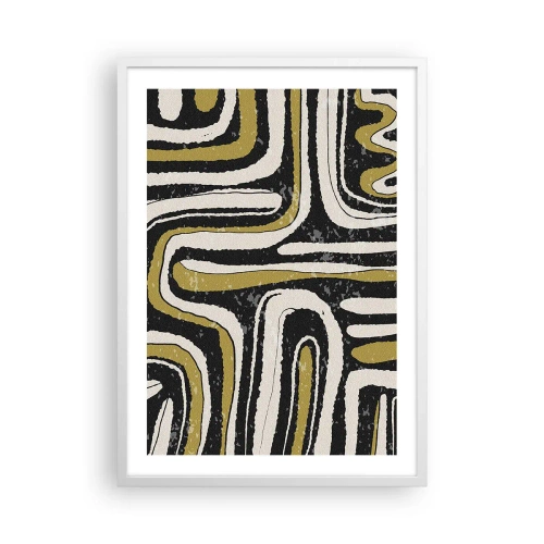 Poster in white frmae - Compositions: Tracks and Alleys - 50x70 cm