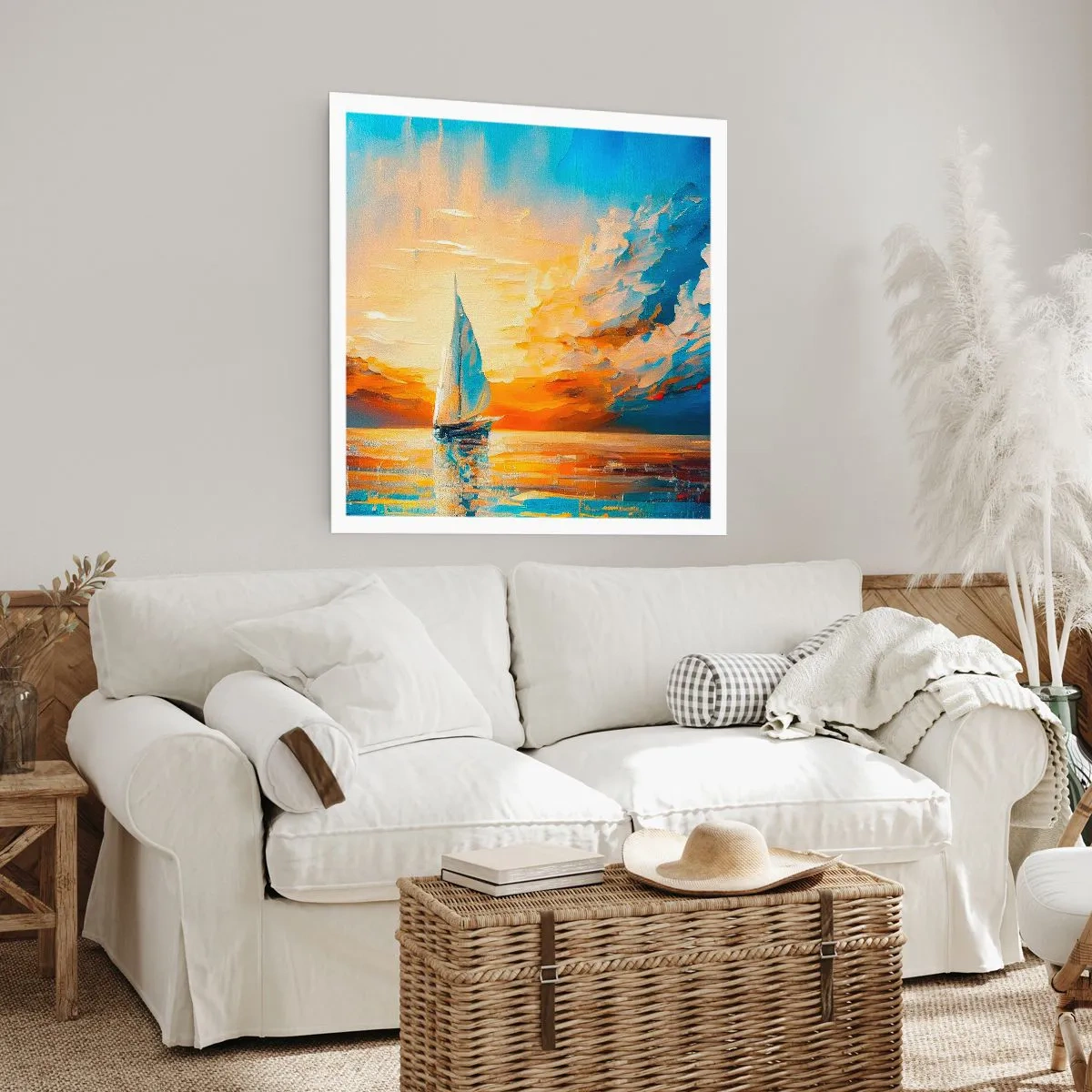 Poster - Sailing in Gold - 30x30 cm