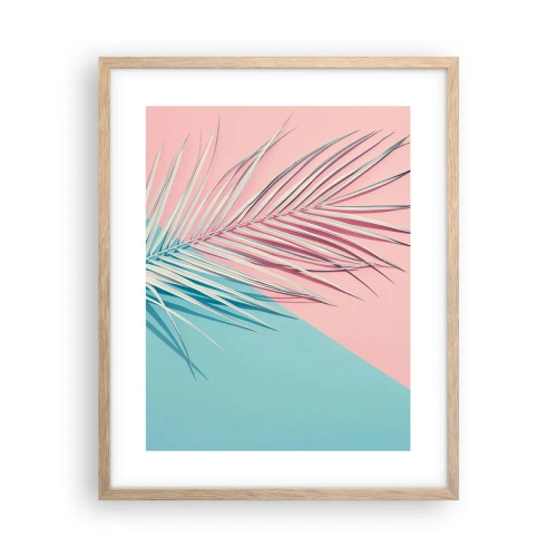 Poster in light oak frame - Tropical impression - 40x50 cm