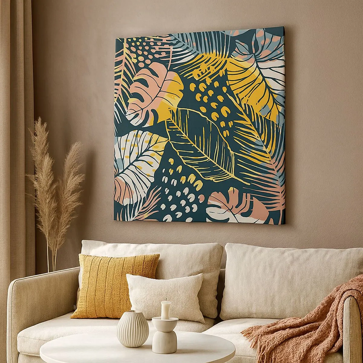 Canvas picture - Leafy Fantasy - 30x30 cm