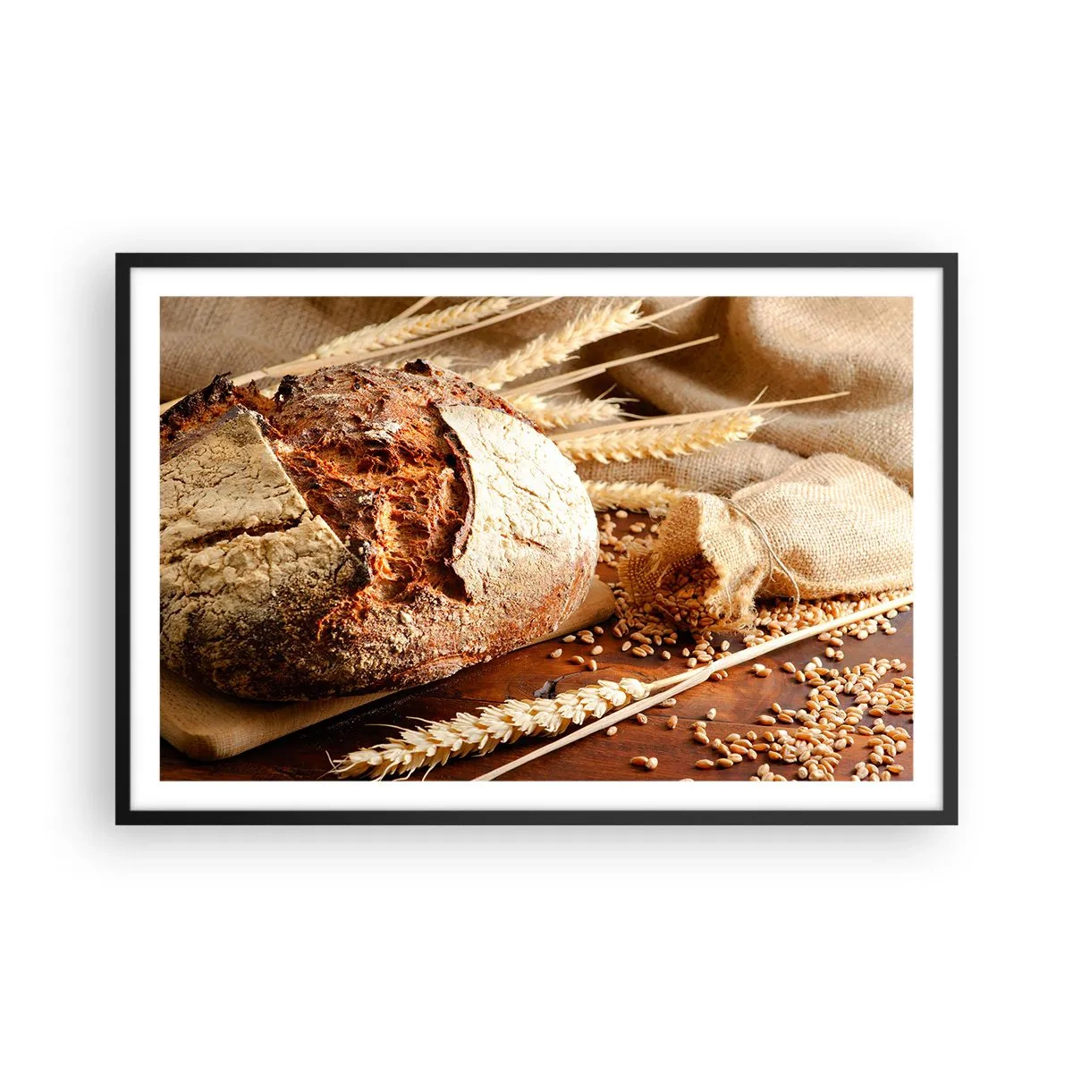Poster in black frame - Tasty, Fragrant, Crunchy - 91x61 cm