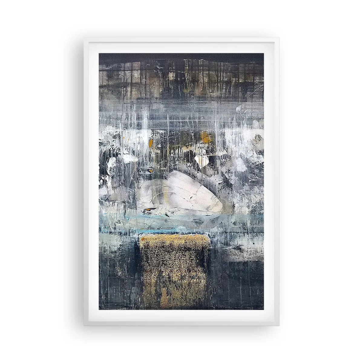 Poster in white frmae - Icy Path - 61x91 cm