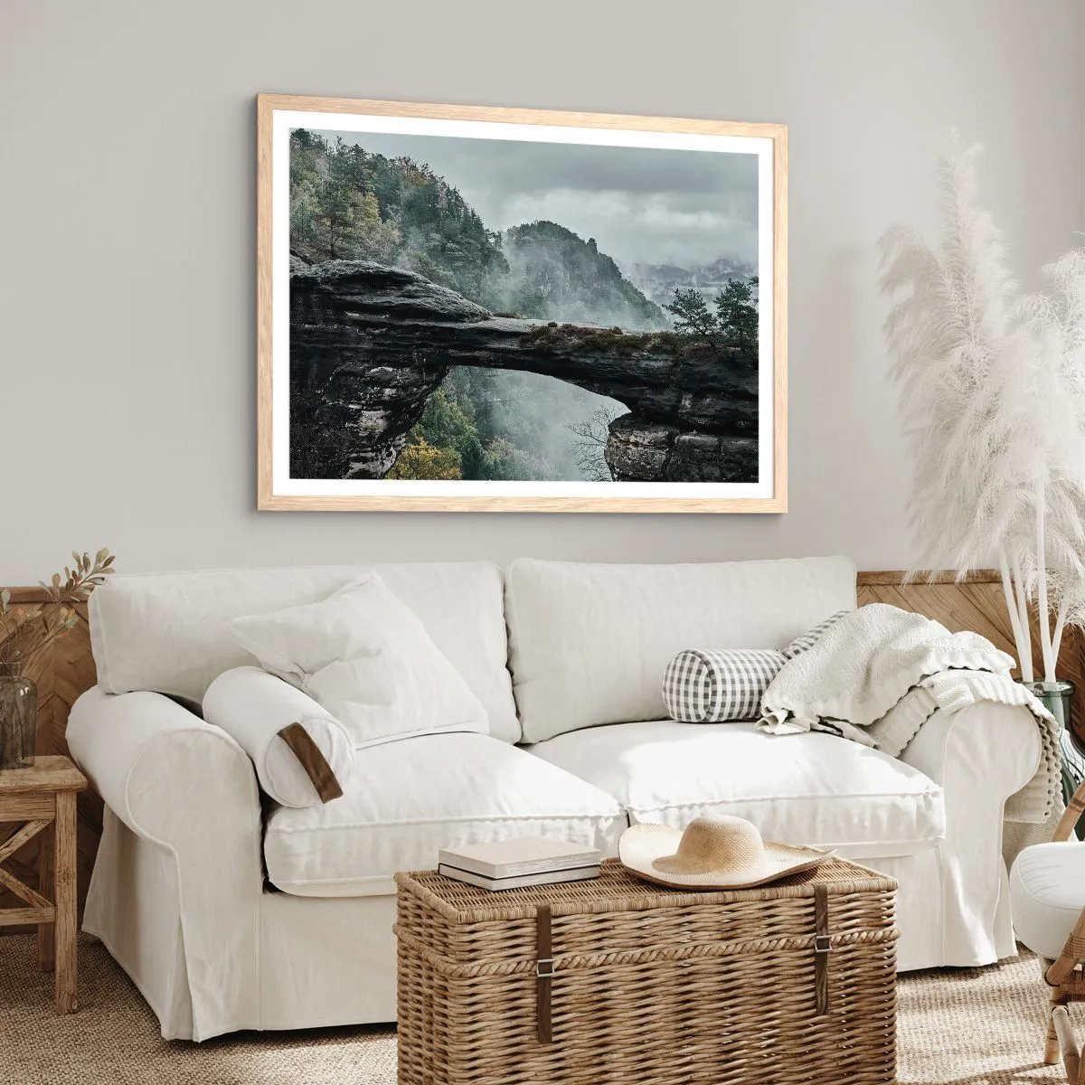 Poster in light oak frame - Adventure Is About to Start - 40x30 cm