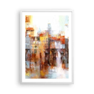Poster in white frmae - Under The Bridge It Is Also Pretty - 50x70 cm