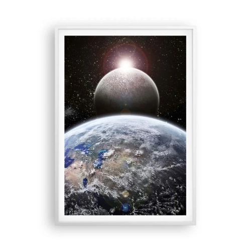 Poster in white frmae - Space Landscape - Sunrise - 70x100 cm