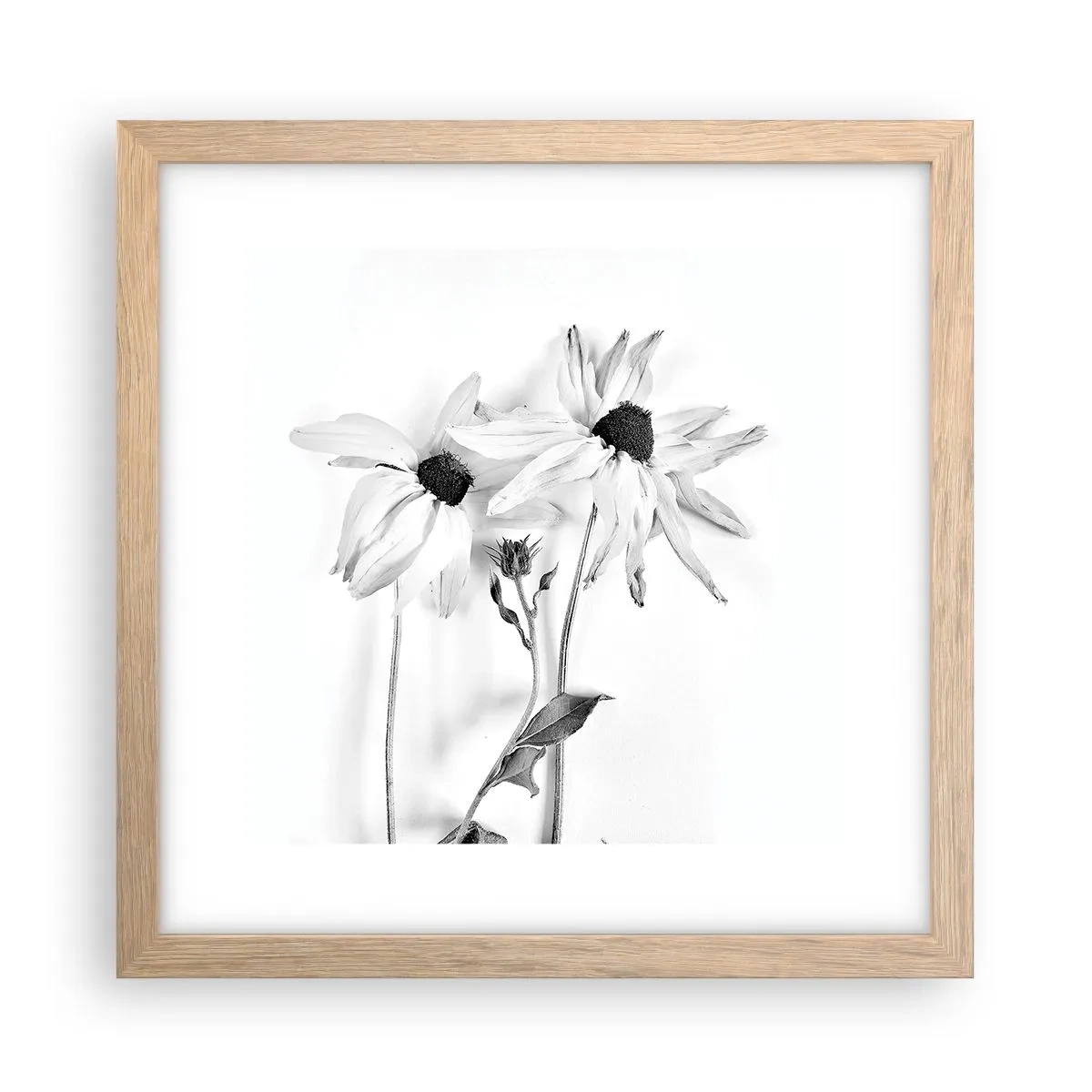 Poster in light oak frame - No one Wants To Be Alone - 30x30 cm