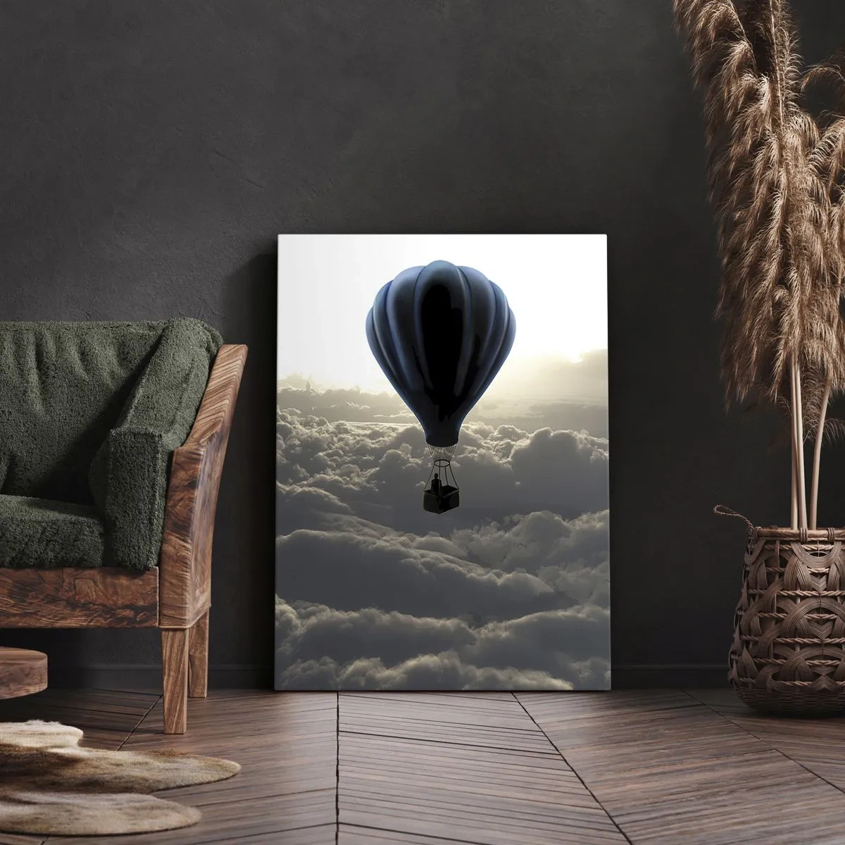 Canvas picture - Wanderer above Clouds - 55x100 cm