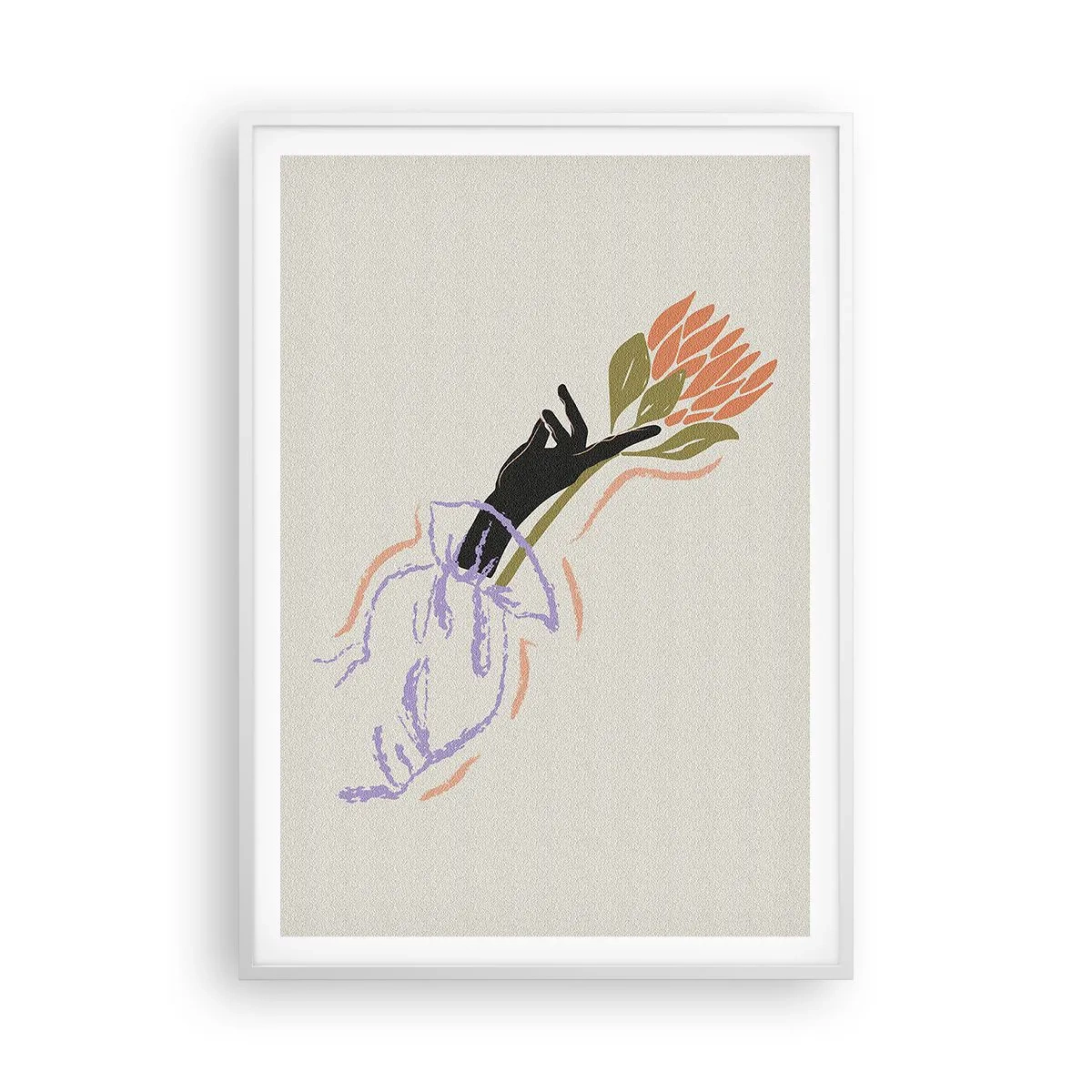 Poster in white frmae - Sister Touch - 70x100 cm