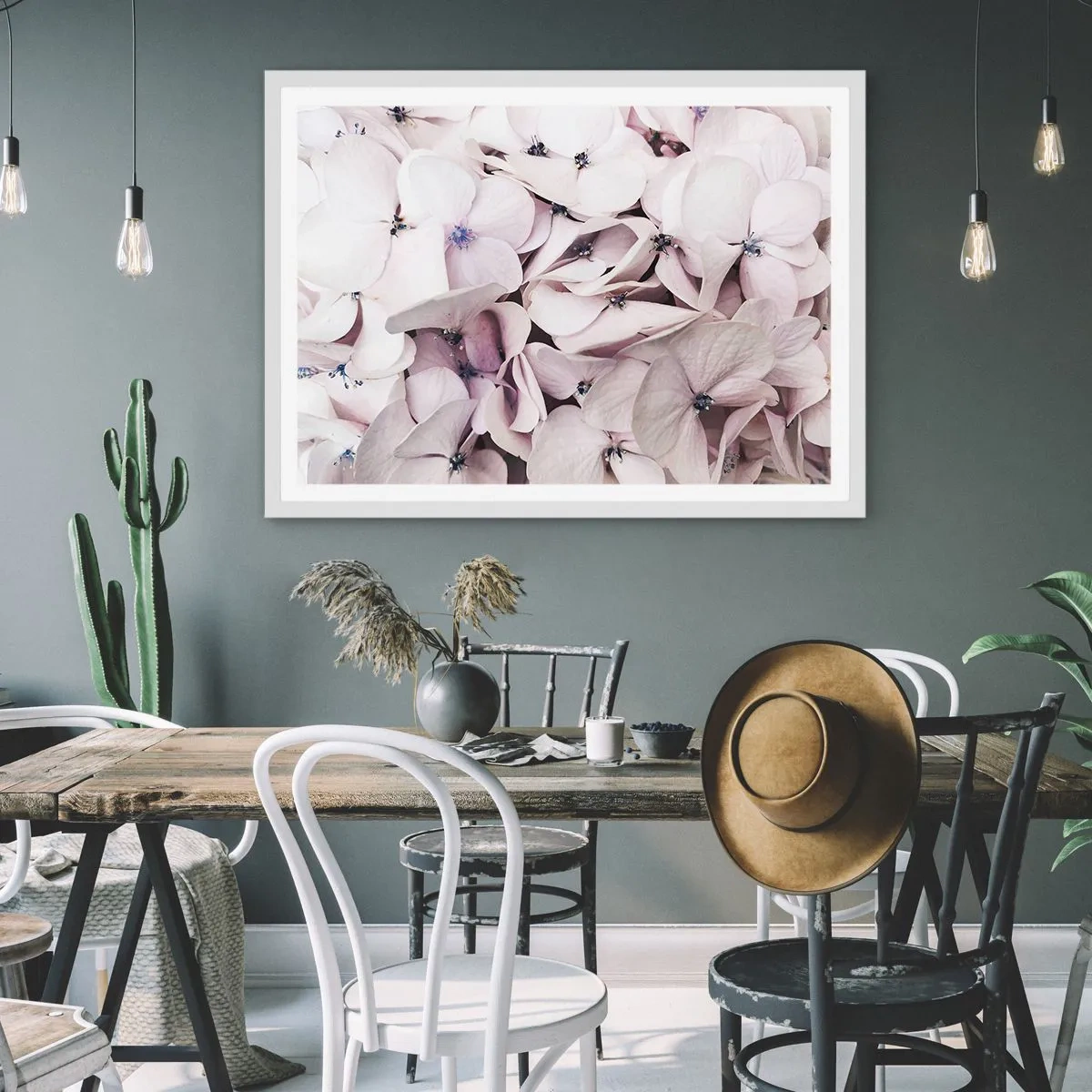 Poster in white frmae - In the Flood of Flowers - 50x40 cm