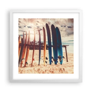 Poster in white frmae - Goodnight, See You Tomorrow - 40x40 cm