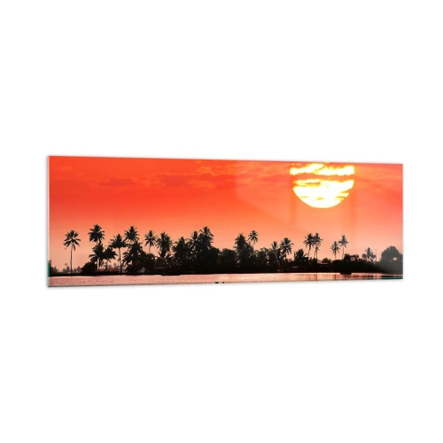 Glass picture - Peace of the Tropics at Sunset - 160x50 cm