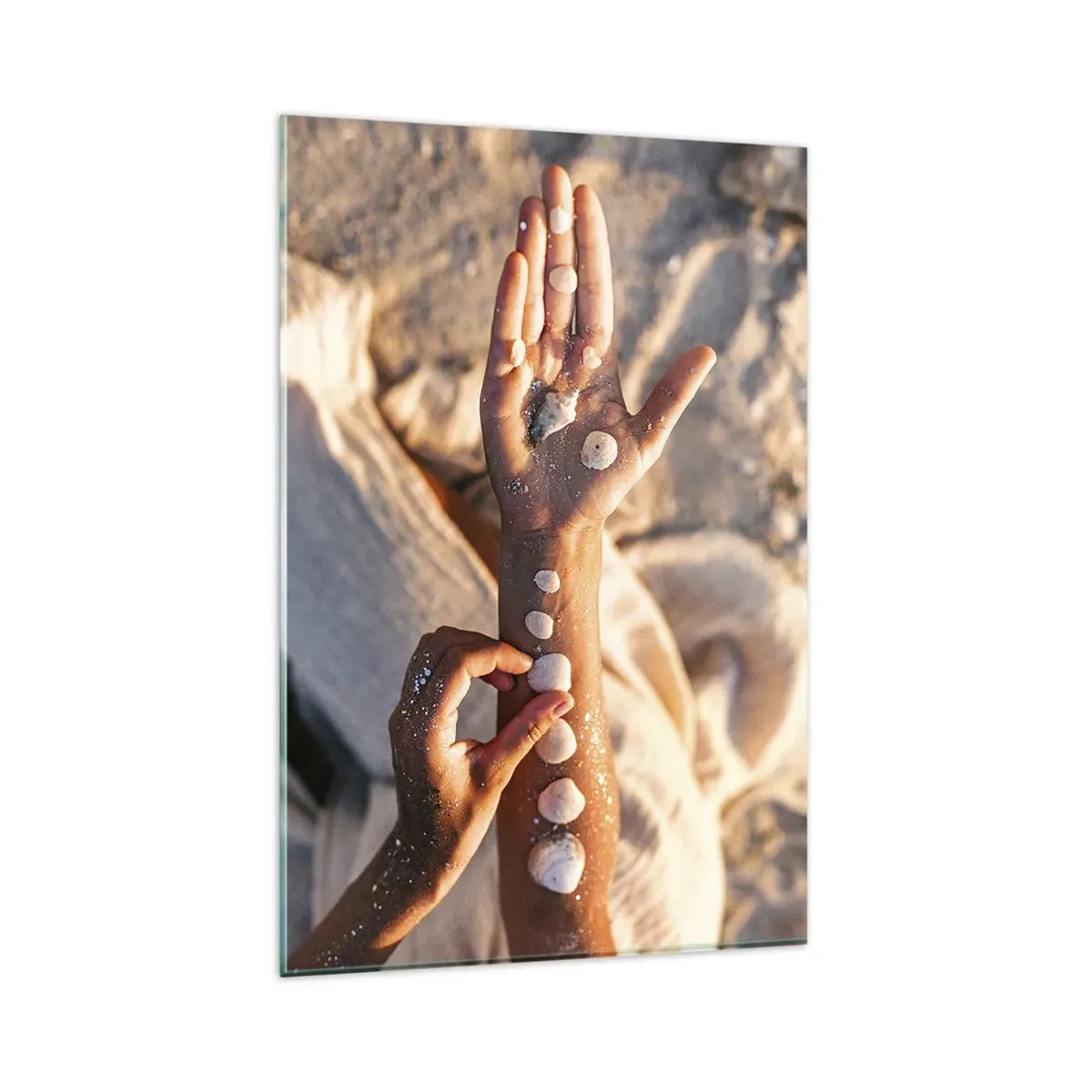 Glass picture - Beauty at Hand - 80x120 cm