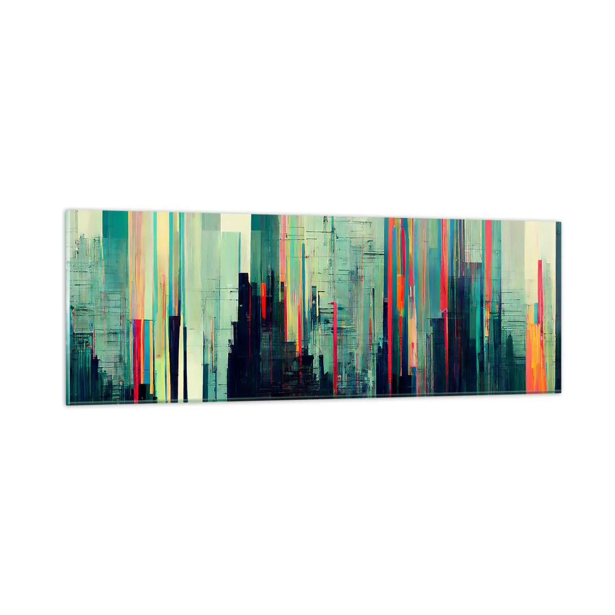 Glass picture - Futuristic City - 90x30 cm