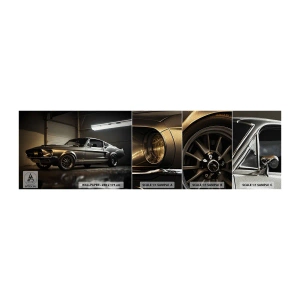 Photo Wallpaper Sample Premium Sand - Back to the Future - Sports car, Retro, Classic - 100x30 cm