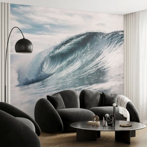 Photo Wallpaper Premium Canvas - Water Summit - Sea wave, Sea, Ocean - 350x256 cm
