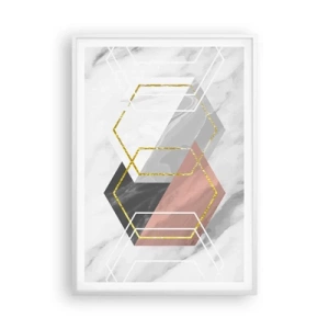 Poster in white frmae - Chain Composition - 70x100 cm