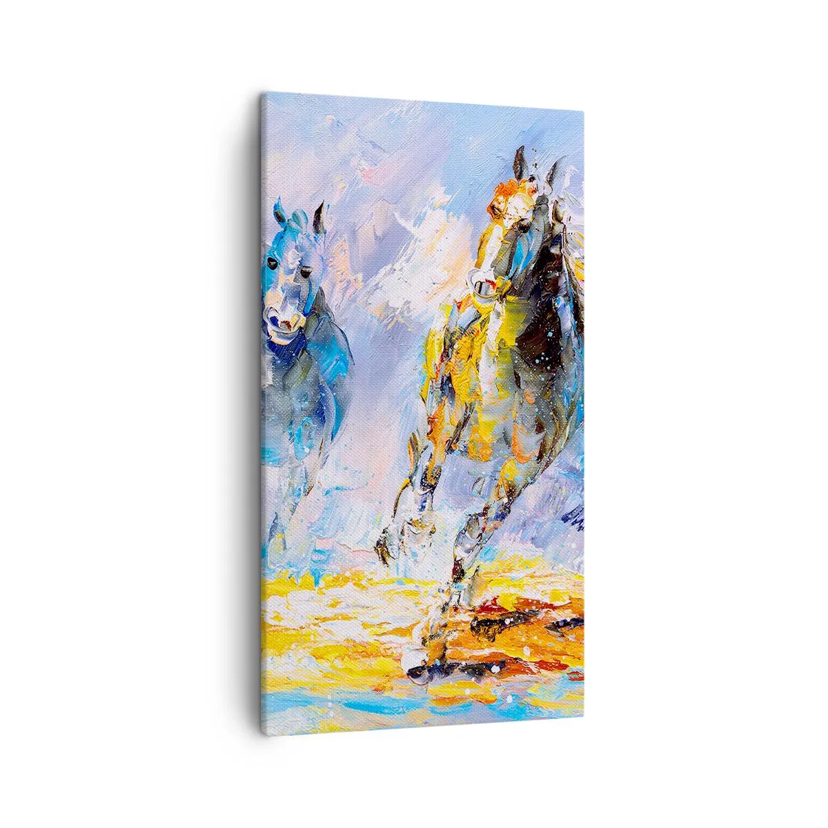 Canvas picture - Galloping through Light - 45x80 cm