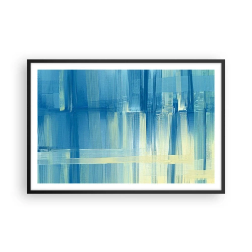 Poster in black frame - Composition In Turquoise - 91x61 cm