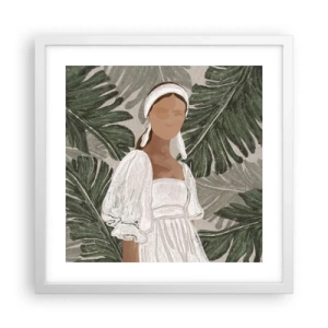 Poster in white frmae - Exotic Portrait - 40x40 cm