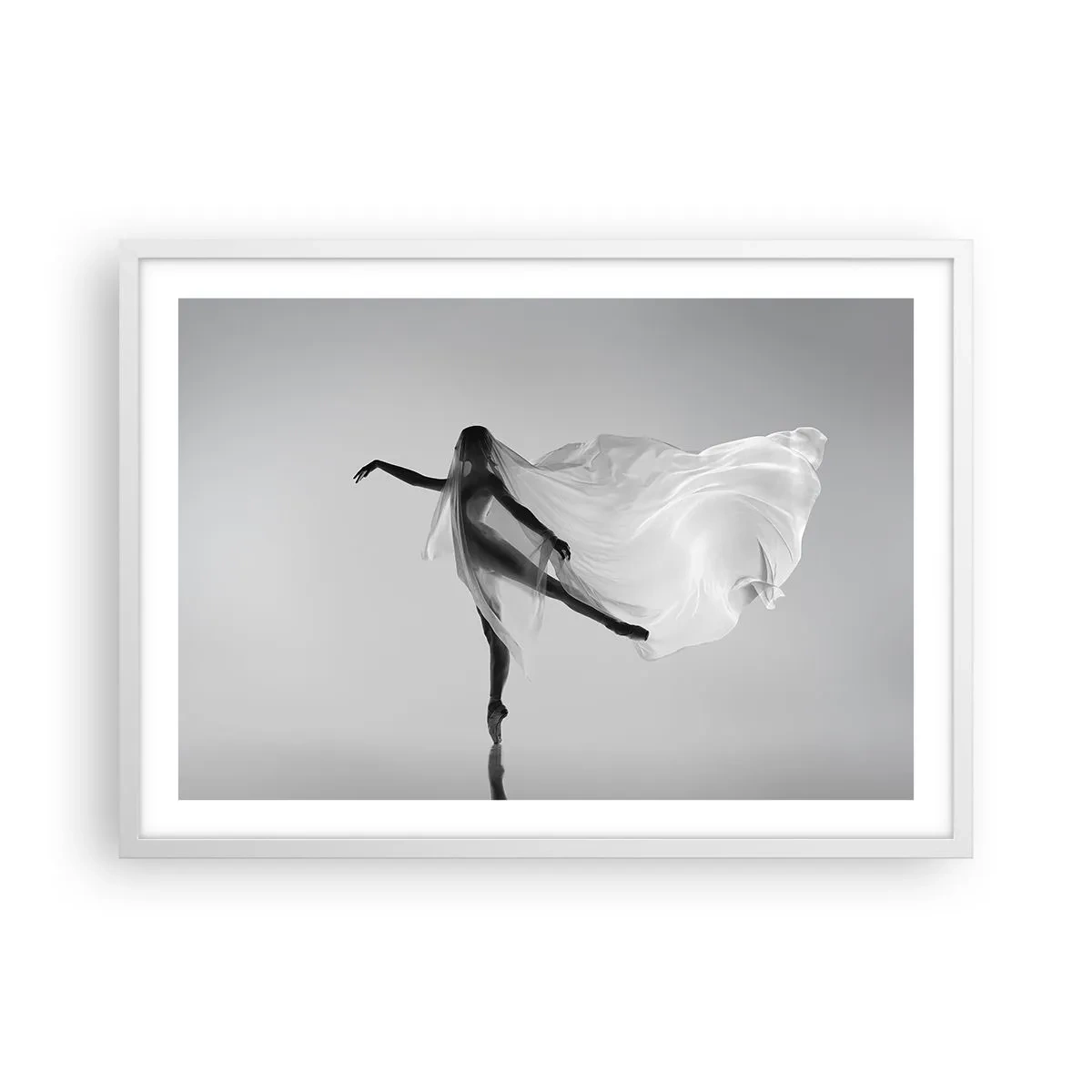 Poster in white frmae - Lightness and Grace - 70x50 cm
