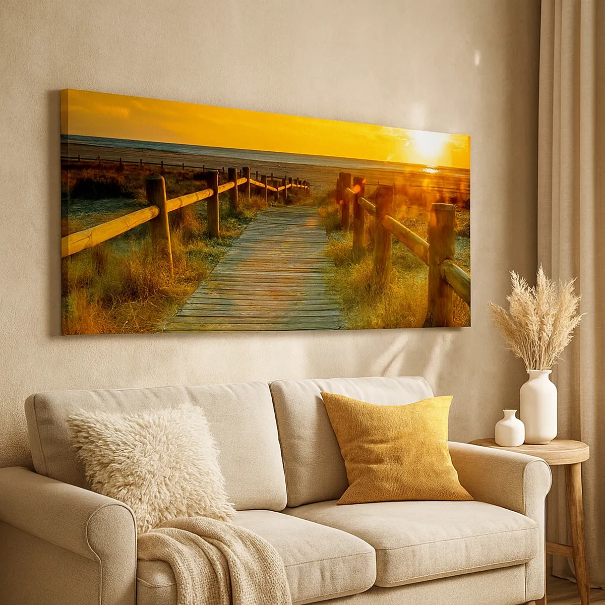 Canvas picture - Bathed in Old Gold - 30x30 cm