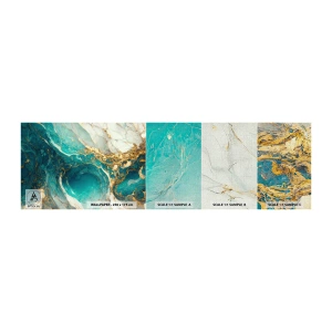 Photo Wallpaper Sample Premium Canvas - Composition with Veins of Gold - Abstraction, Marble, Stone - 100x30 cm