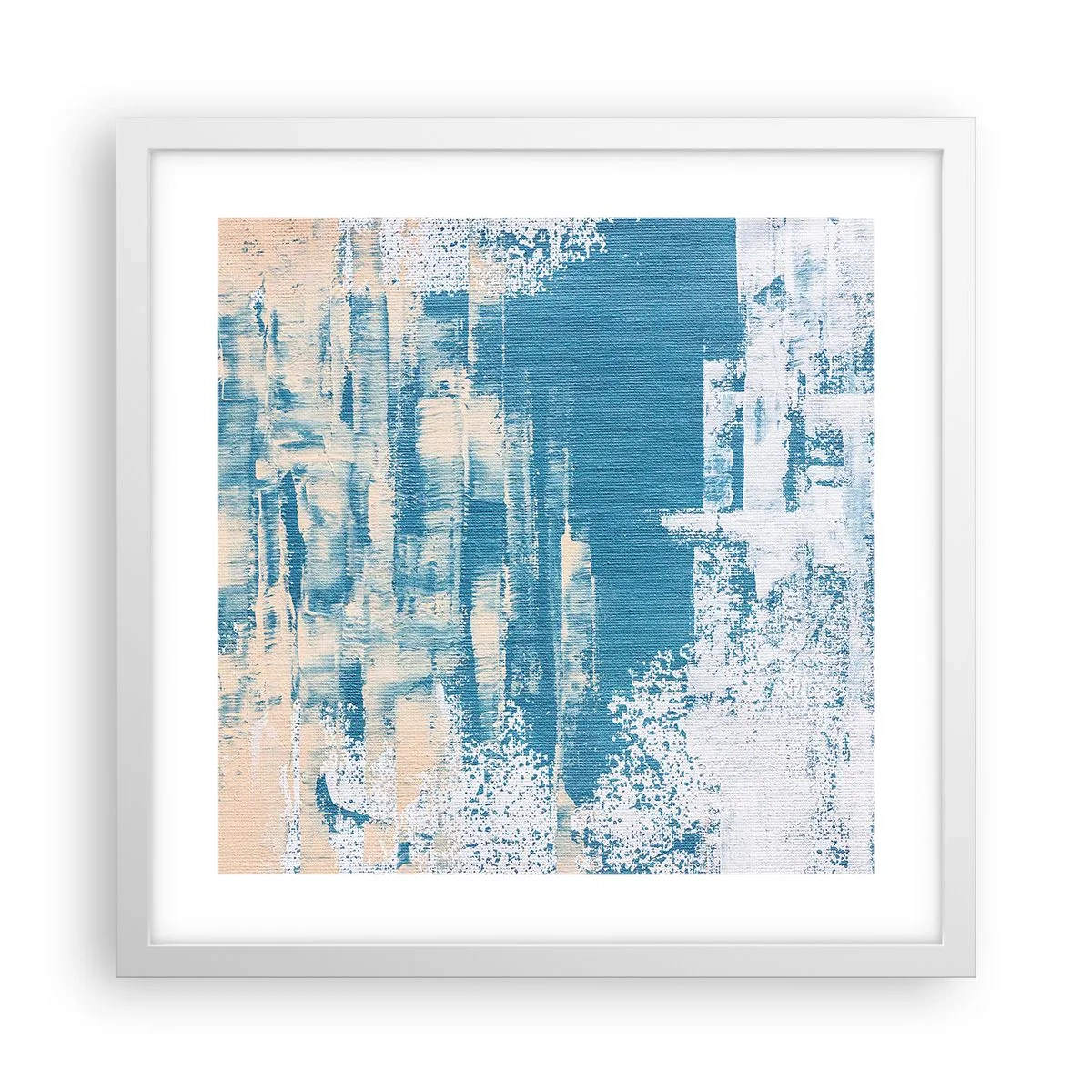 Poster in white frmae - Through an Icicle - 40x40 cm