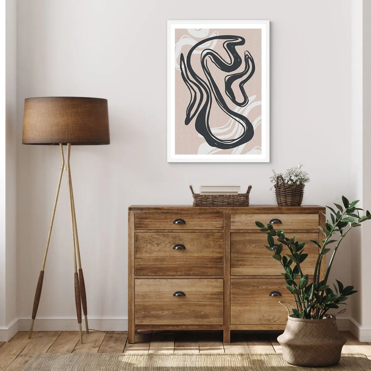 Poster in white frmae - Multiplied Expression - 40x50 cm