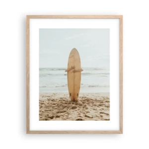 Poster in light oak frame - From Love for the Waves - 40x50 cm