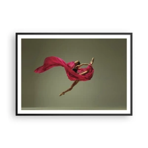 Poster in black frame - Dancing Flame - 100x70 cm