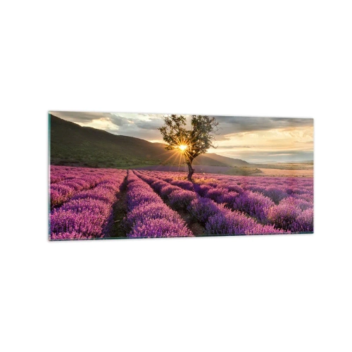 Glass picture - Lilac Coloured Aroma - 120x50 cm