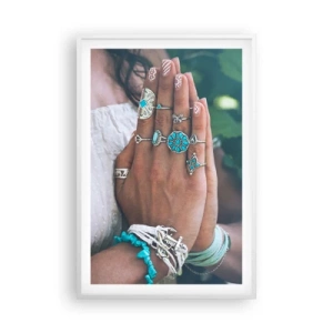 Poster in white frmae - Welcome to the Centre of Wellbeing - 61x91 cm