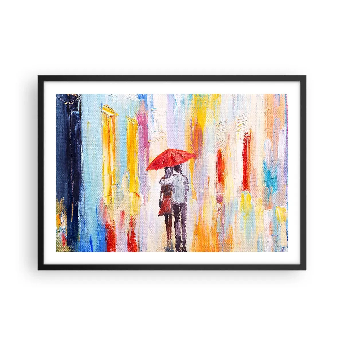 Poster in black frame - Let It rain - 70x50 cm