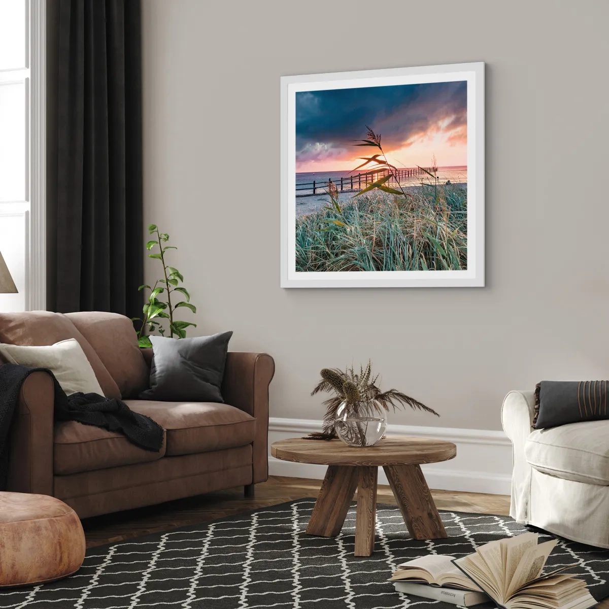 Poster in white frmae - Not Gone with the Wind - 60x60 cm