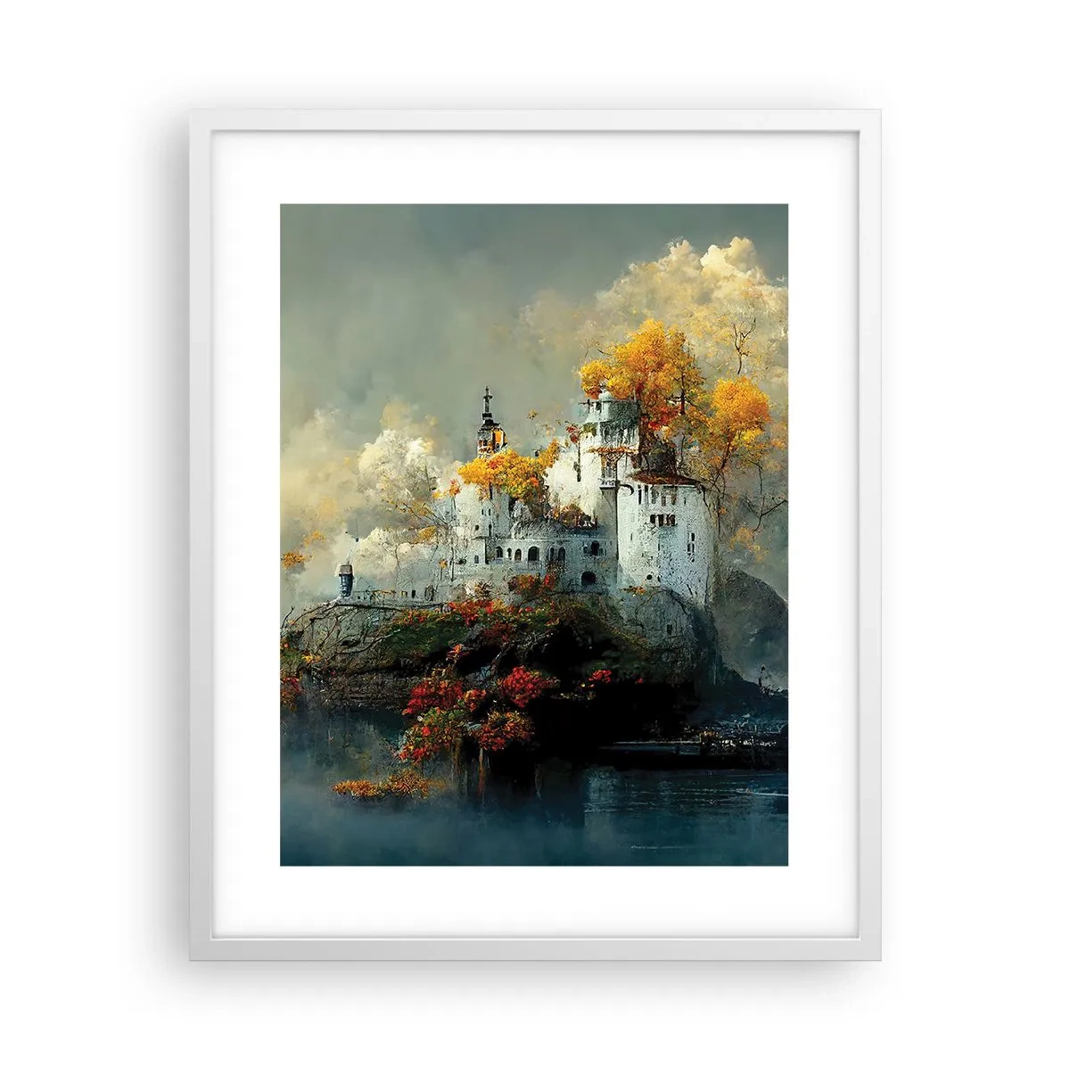 Poster in white frmae - Beginning of a Romantic Tale - 40x50 cm