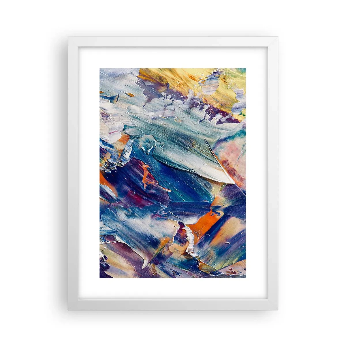 Poster in white frmae - Whirlwind of Colour - 30x40 cm