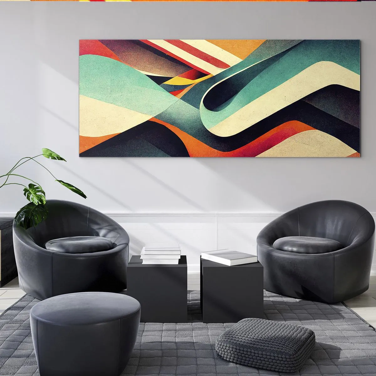 Glass picture - Intense Composition - 90x30 cm