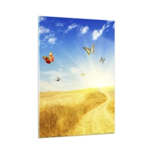 Glass picture - How Can You Not Love the Summer? - 50x70 cm